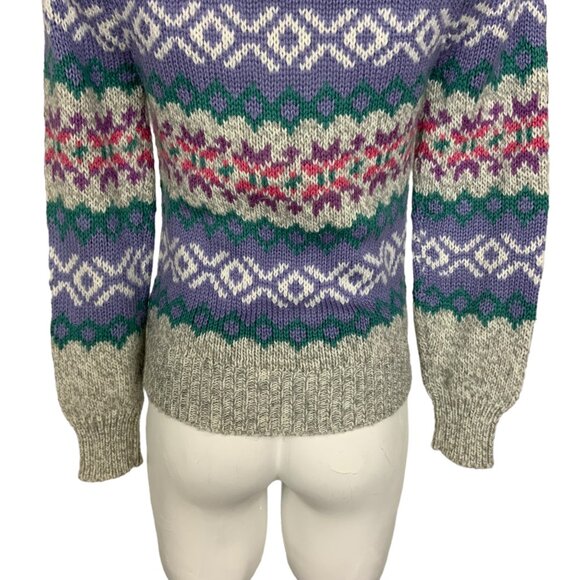 Currants By Jeri Jo Vintage Sweater M Gray Wool Blend - Picture 9 of 11